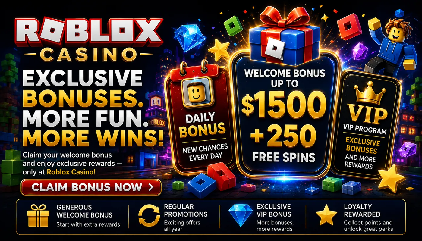 Roblox Casino bonuses with welcome offer, free spins, cashback and game-inspired rewards